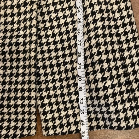Ann Taylor Black and White Houndstooth Pea Coat - Picture 10 of 10